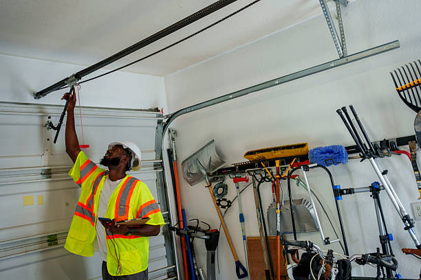 Professional Garage Door Panel Replacement technician working in Ellis County County, OK